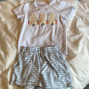 Bunny appliqué short set